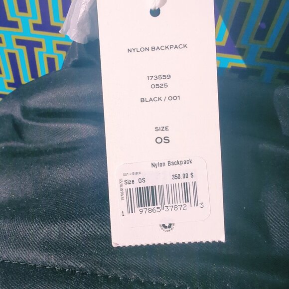 Tory Burch $350 Nylon Backpack Black Lightweight Purse Bag 173559 Pockets - Picture 5 of 10